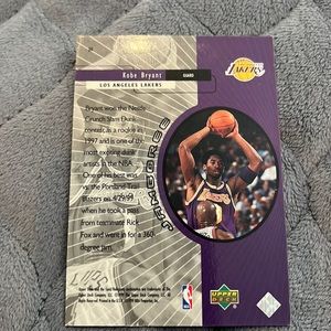 Kobe Bryant (Guard) Los Angeles Lakers Basketball card